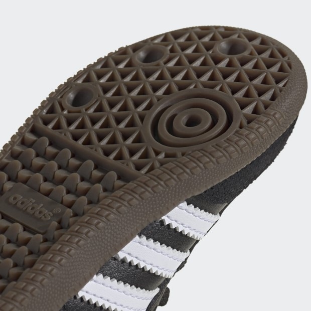 ジュニア サンバ OG コンフォートクロージャー 伸縮シューレース SAMBA OG COMFORT CLOSURE ELASTIC LACE omu46　コアブラック×フットウェアホワイト　