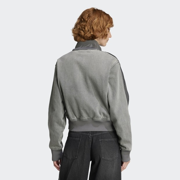 レディース アディカラー デニム トラックトップ ウォッシュドグレー