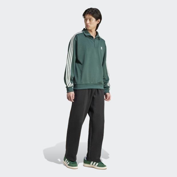 アディカラー ファンネルネックトラックトップ ミネラルグリーン