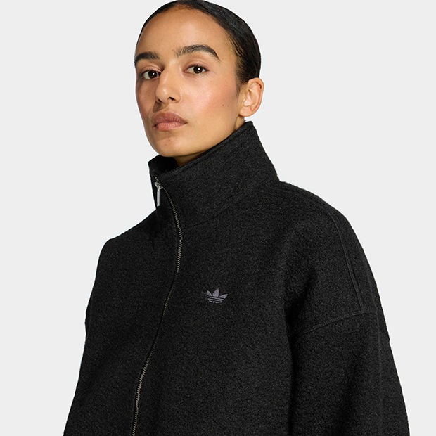 レディース ATHL DEPT フリース フルジップジャケット ブラック