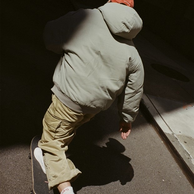 シュムーフォイル ナイロンキャンバスジャケット シルバーペブル