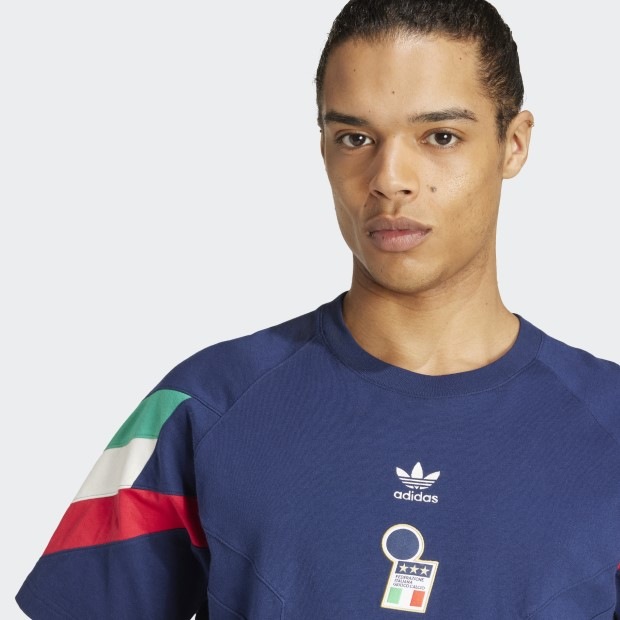 【新品未使用】 adidas イタリア代表 Tシャツ ネイビー/2XL イタリア オリジナルス 半袖Tシャツ ナイトインディゴ