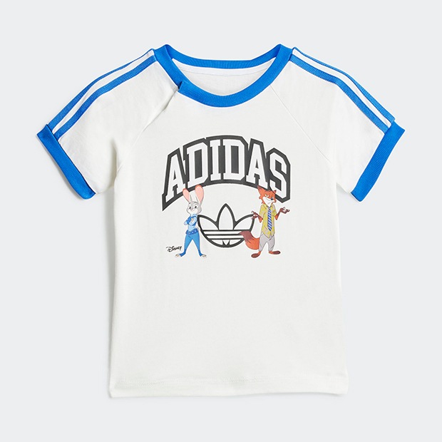 ジュニア ベビー ディズニー ショーツ・半袖Tシャツセット　ホワイト　