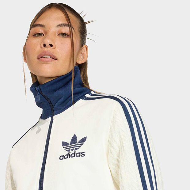 adidas トラックニット ジップカーディガン ホワイト×ブラックライン 美品 adidas（アディダス） adidas ARCHIVE KNIT TT / アディダス
