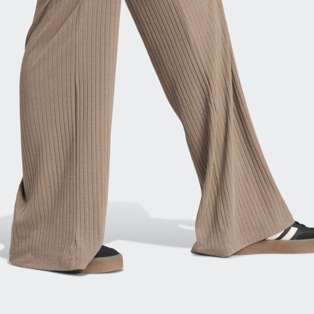レディース エッセンシャルズ ワイドリブパンツ トレースブラウン