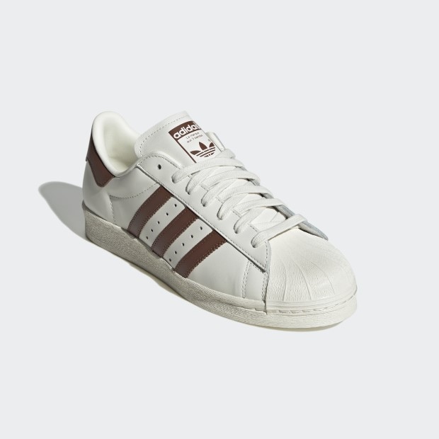 美品　アディダス　スーパースター82 25.0センチ　レザー　白×茶 アディダス オリジナルス スーパースター 82 (メンズスニーカー
