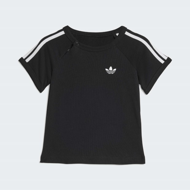 ジュニア キッズ スリーストライプス 半袖Tシャツ　ブラック　