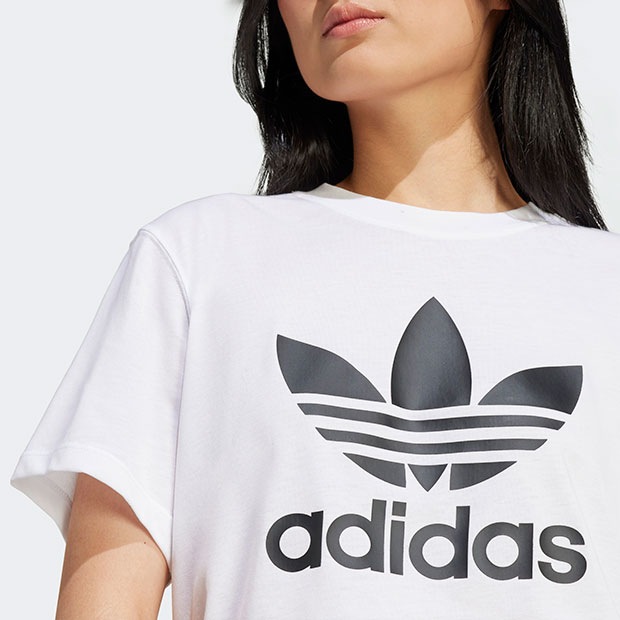 レディース アディカラー トレフォイル ボクシーTシャツ ホワイト