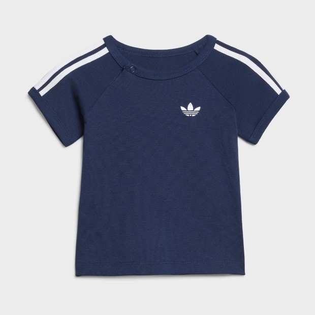 ジュニア キッズ スリーストライプス 半袖Tシャツ　ナイトインディゴ　