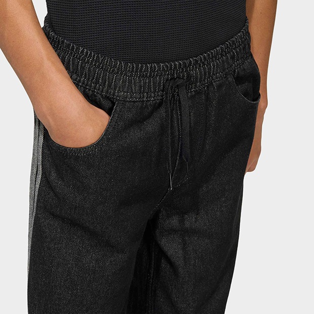 ジュニア キッズ アディカラー ファイヤーバード デニム トラックパンツ トゥルーブラックデニム