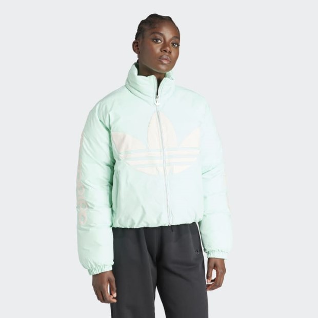 レディース アディカラー ビッグロゴ ジャケット クリアミント