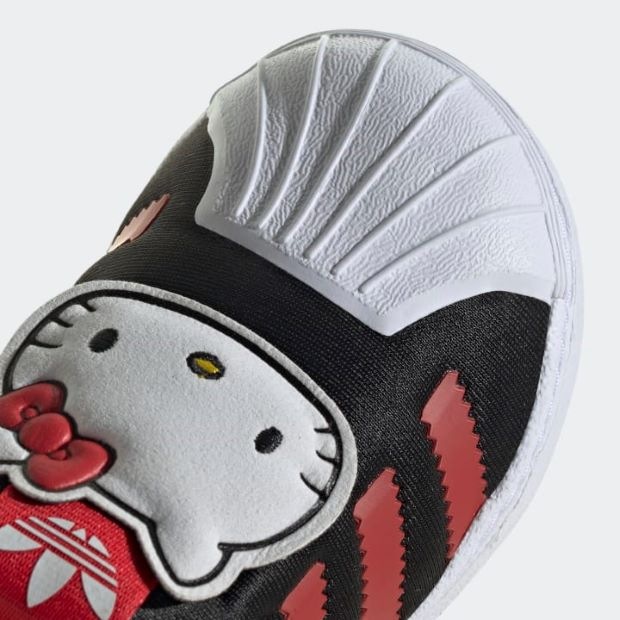 ジュニア キッズ  ADIDAS ORIGINALS × HELLO KITTY AND FRIENDS SST 360  mcz17　コアブラック×ビビッドレッド×フットウェアホワイト　