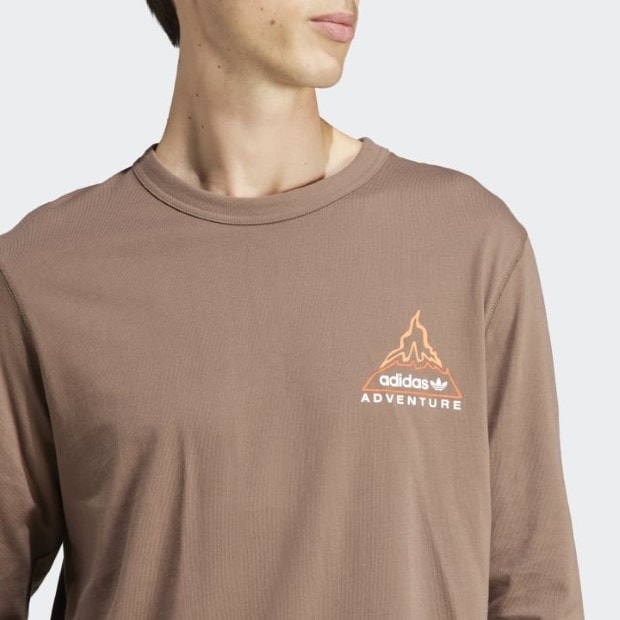 アディダス アドベンチャー グラフィック 長袖Tシャツ ブラック