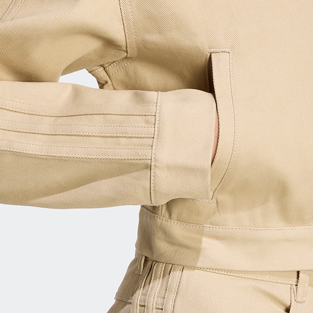 レディース ファイヤーバード ツイル クロップ トラックトップ　ストーンカーキ　