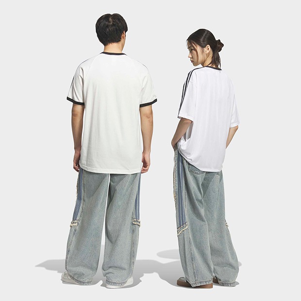 【新品】 チームガイストワイドデニムパンツ　25 メンズ レディース ユニセックス アディカラー チームガイスト ワイド デニム パンツ