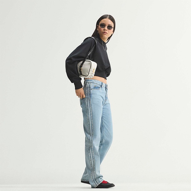 レディース ファイヤーバード ミッドライズ ストレート デニムパンツ