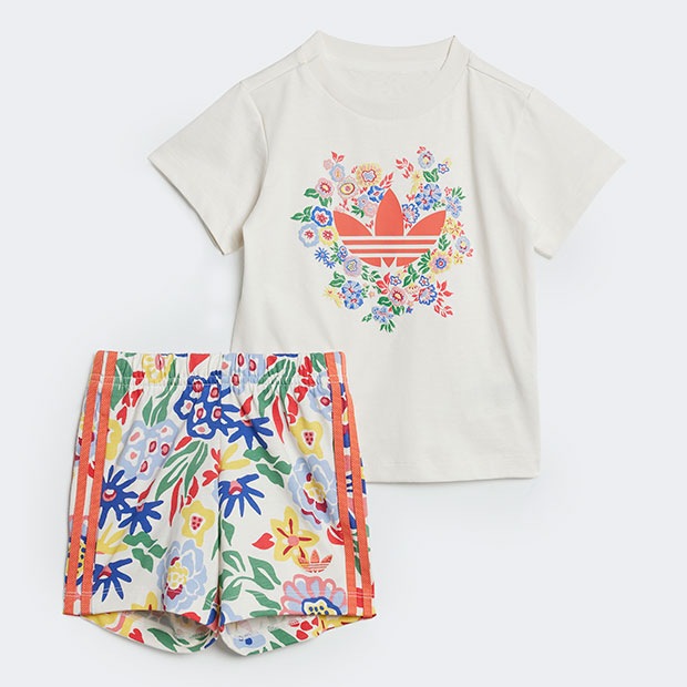 ジュニア リバティ ロンドン Liberty London ショーツ&Tシャツ セットアップ キッズ　クラウドホワイト　