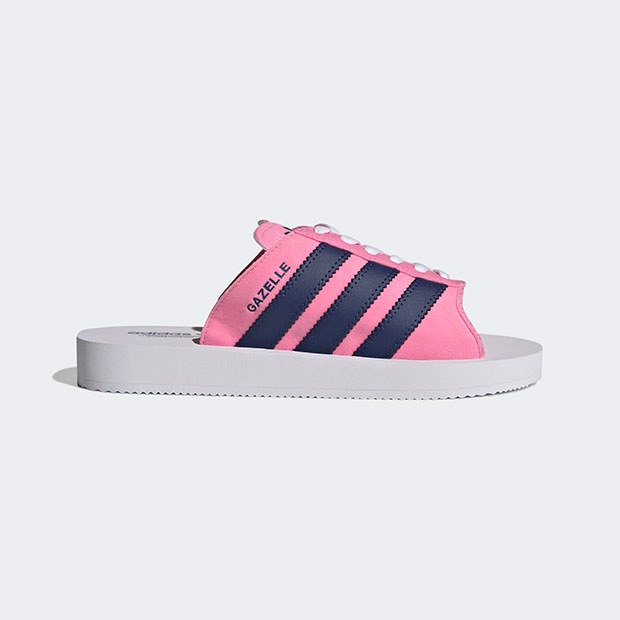 レディース ガゼル ビーチ スライド GAZELLE BEACH SLIDES nqz22　ブリスピンク×ダークブルー　