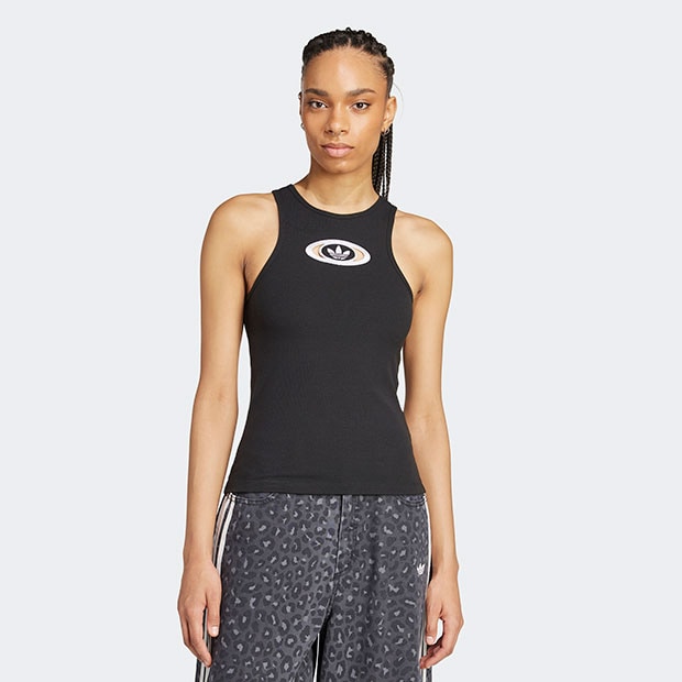 レディース アディダス オリジナルス タンクトップ ブラック
