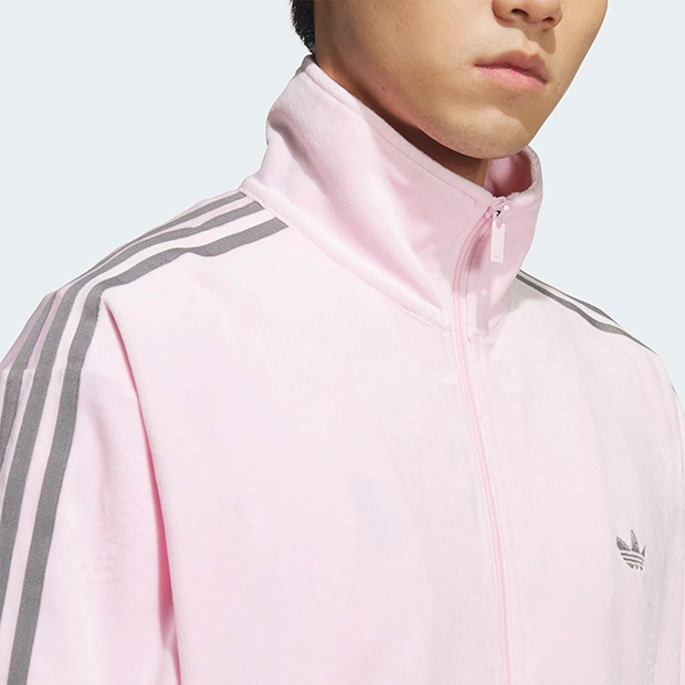 美品　アディダス　ジャージ　ベロア　バルーンスリーブ　ピンク　グリーン　M アディダス 70s ベロア トラックトップ - ピンク | アディダス