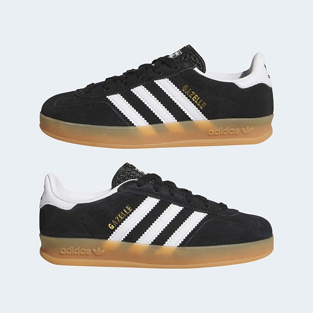 ジュニア キッズ ガゼル インドア GAZELLE INDOOR CF EL C oow93　コアブラック×クラウドホワイト　