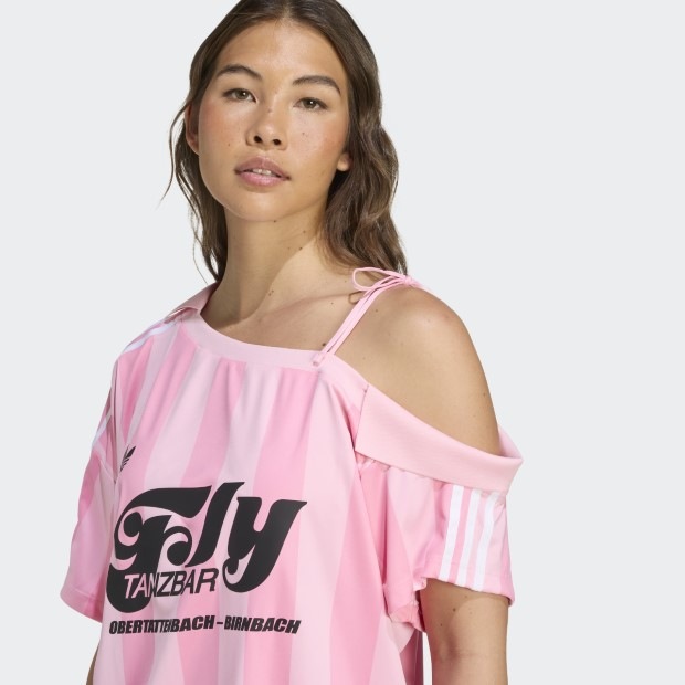 【RICK OWENS】オフショルダー スイムジャージ ピンク レディース オフショルダージャージー トゥルーピンク