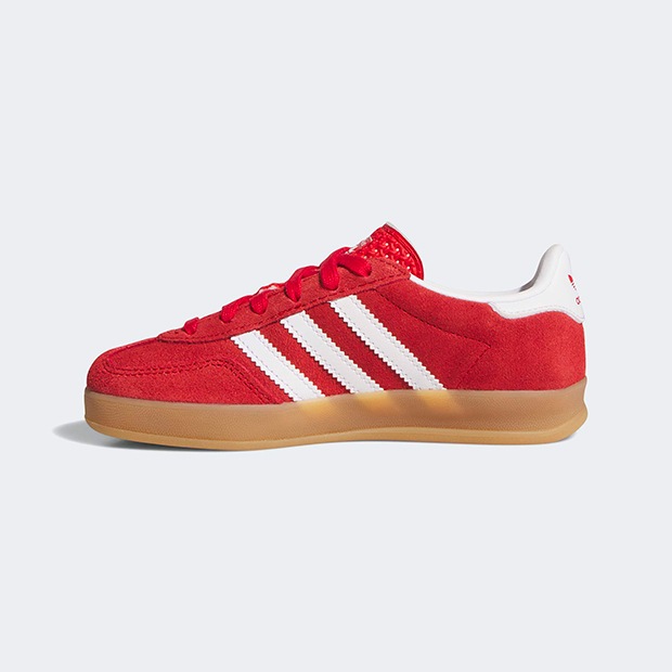 ジュニア キッズ ガゼル インドア GAZELLE INDOOR CF EL C oow93　ベタースカーレット×クラウドホワイト　