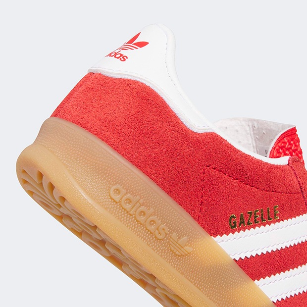 ジュニア キッズ ガゼル インドア GAZELLE INDOOR CF EL C oow93　ベタースカーレット×クラウドホワイト　