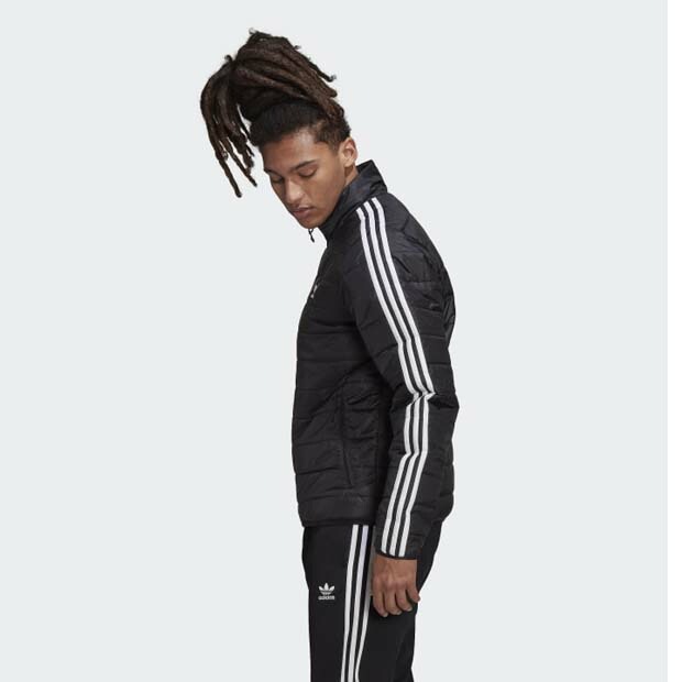 adidas パデッド スタンドカラー パファージャケット アウター 美品 パデッド スタンドカラー パファージャケット ブラック｜すべての商品