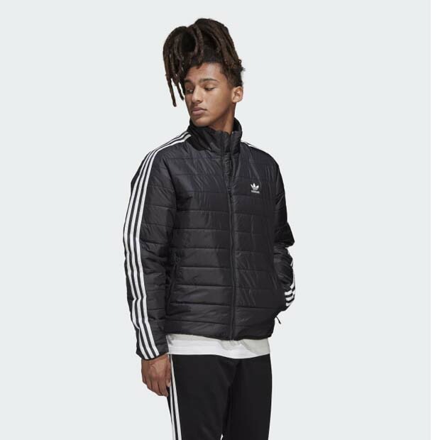 adidas パデッド スタンドカラー パファージャケット アウター 美品 パデッド スタンドカラー パファージャケット ブラック｜すべて