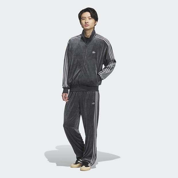 新品　adidas トラックパンツ　ベロア　グレー アディダス ベロア トラックパンツ - グレー | アディダス ジャパン