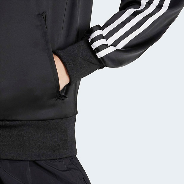 レディース アディカラー SST サテン トラックトップ　  ブラック