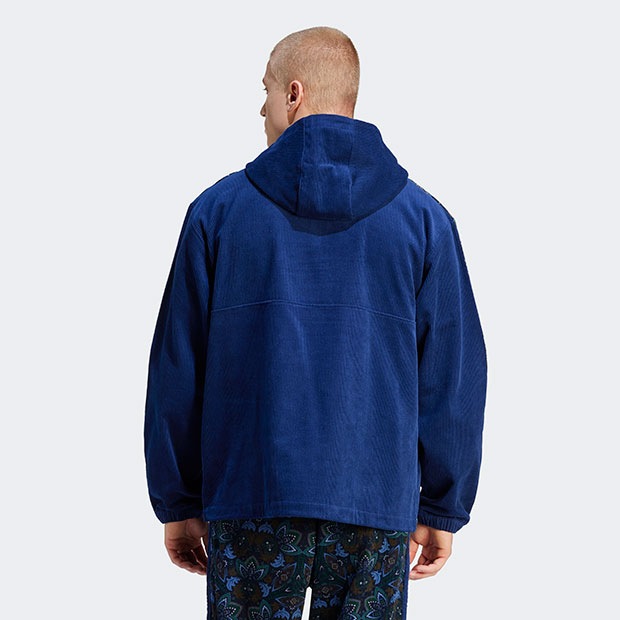 コーデュロイ フーディー ダークブルー ｜アパレル,スウェット