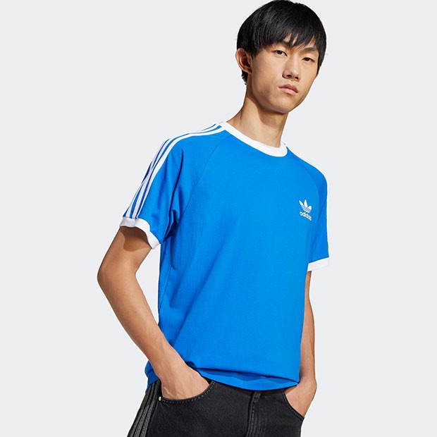 アディカラー クラシックス スリーストライプス Tシャツ ブルー