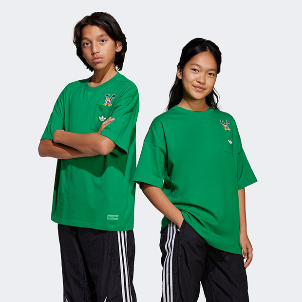 ジュニア アディダス ディズニー ADIDAS DISNEY ミッキーマウス 半袖Tシャツ キッズ　グリーン　