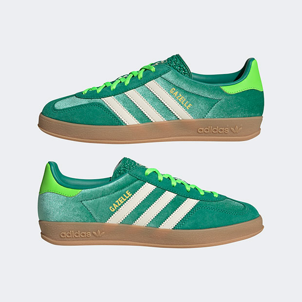 レディース ガゼル インドア GAZELLE INDOOR nji70　セミコートグリーン×クリームホワイト　