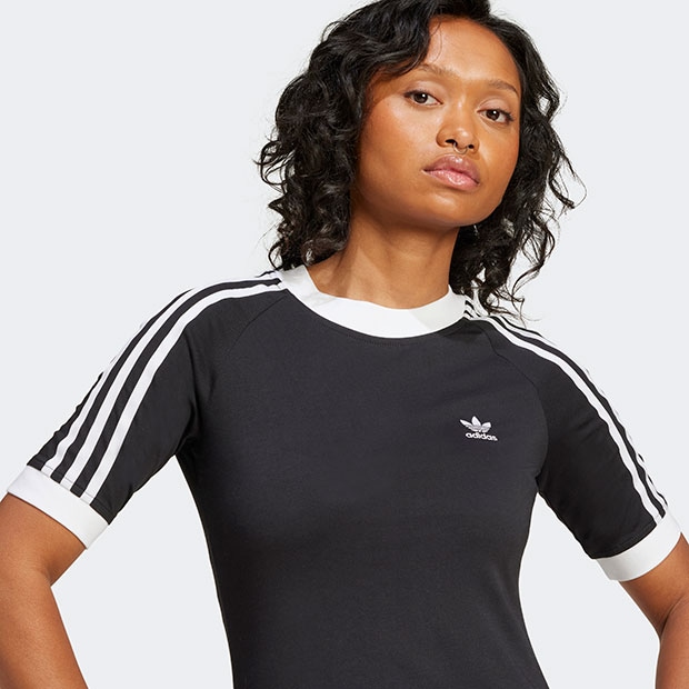 レディース アディカラー スリーストライプス ラグラン半袖T