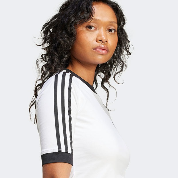 レディース アディカラー スリーストライプス ラグラン半袖Tシャツ