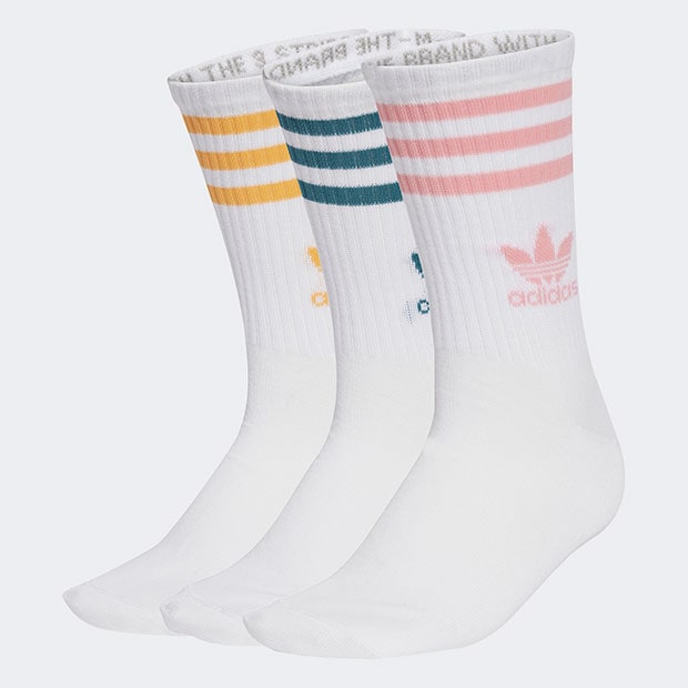 ミッドカット クルーソックス 3足組　ホワイト　