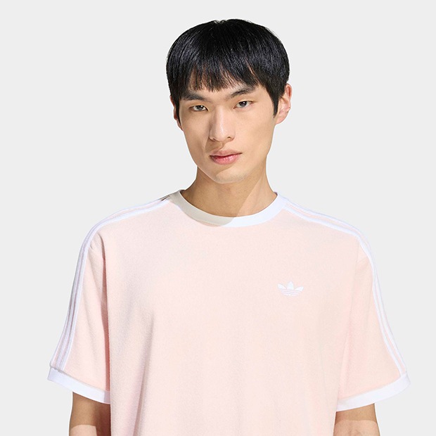 ユニセックス アディカラー テリー カリ 半袖 Tシャツ サンディピンク