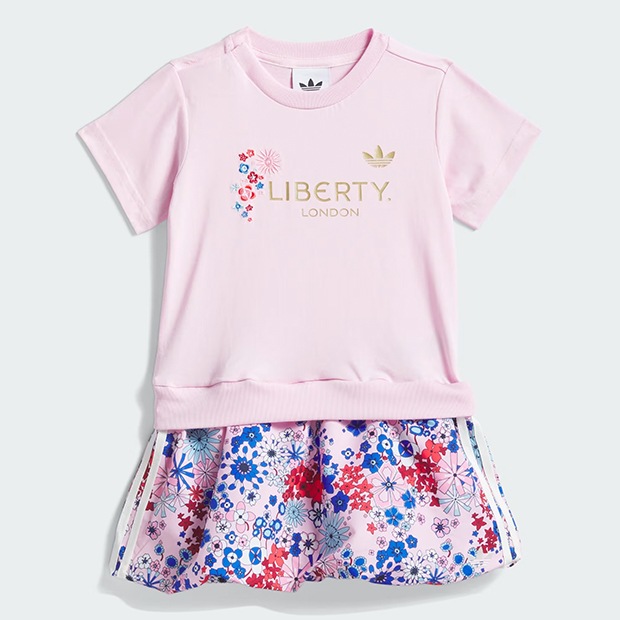 ジュニア ベビー ADIDAS x LIBERTY LONDON ドレス セット　クリアピンク　