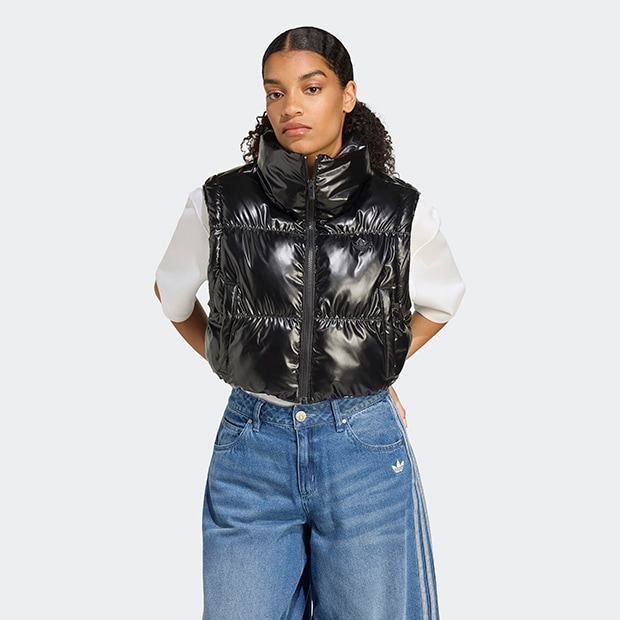 レディース ESSENTIALS グロッシー 2-in-1スタイル クロップド丈