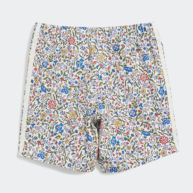 ジュニア ベビー ADIDAS ORIGINALS × LIBERTY LONDON 半袖Tシャツ セットアップ　セミルシッドレッド×マルチカラー　