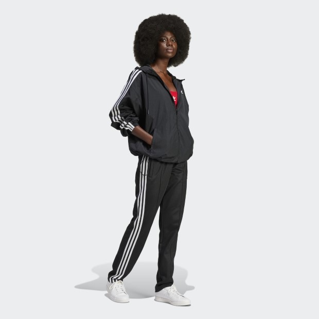 レディース スリーストライプス ウインドブレーカー ブラック