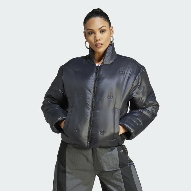 レディース モノグラム パファージャケット ブラック ｜アパレル