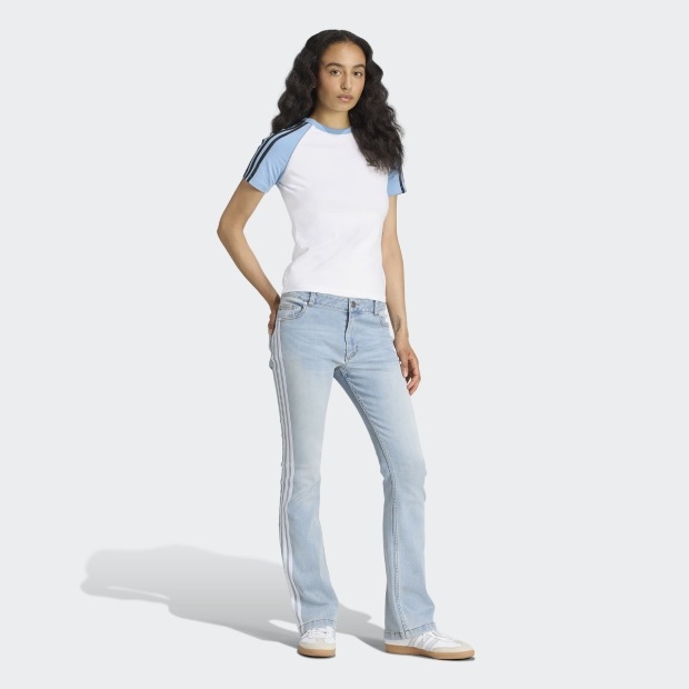 レディース アディレニウム シーズン 4 チームガイスト スリム LR デニムパンツ　ライトブルー　