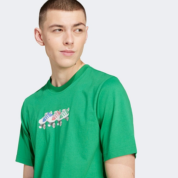 アディダス オリジナルス 半袖Tシャツ グリーン ｜すべての商品