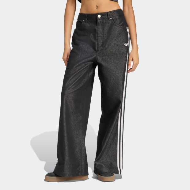 レディース アディレニウム シーズン 4 チームガイスト バギー シャイン デニム パンツ ブラック