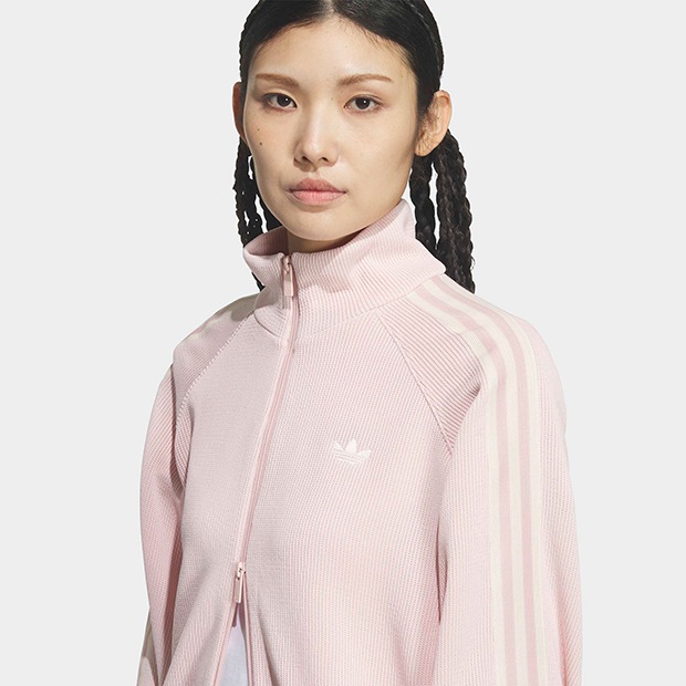 adidas ニットバルーン　トランクトップ　ニット　ピンク アディダス ニット バルーン トラックトップ - ピンク | アディダス