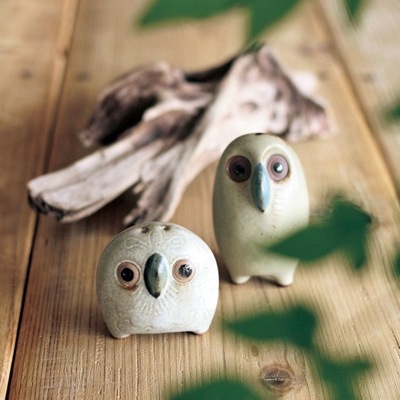 フクロウ　S/P(塩･コショウ入れ)